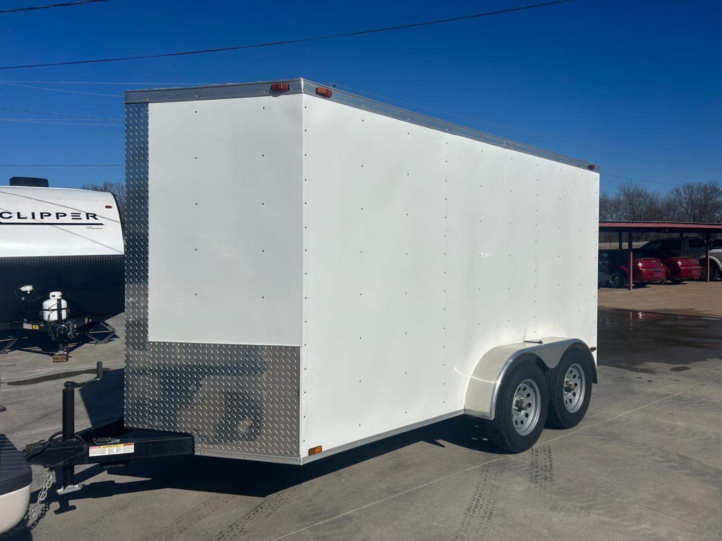 2020 White /TAN ENCLOSED TRAILER (59N1E1224LB) , located at 17760 Hwy 62, Morris, OK, 74445, 35.609104, -95.877060 - Photo#0